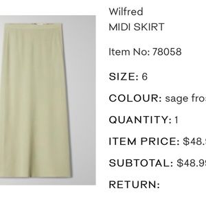Wilfred Midi Skirt